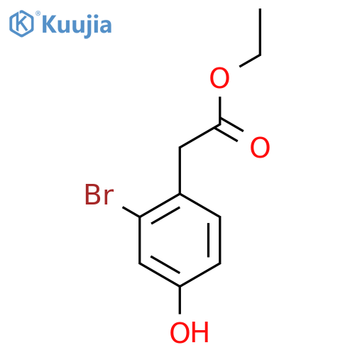 Ethyl 2-bromo-4-hydroxyphenylacetate structure