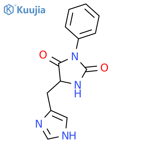 2,4-Imidazolidinedione, 5-(1H-imidazol-4-ylmethyl)-3-phenyl- structure