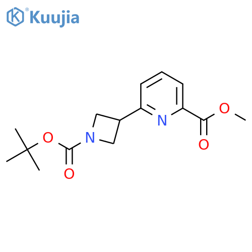 6-(1-Tert-butoxycarbonyl-azetidin-3-yl)-pyridine-2-carboxylic acid methyl ester structure