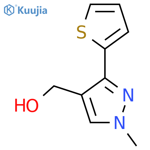 (1-methyl-3-(thiophen-2-yl)-1H-pyrazol-4-yl)methanol structure