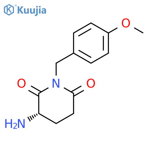 (3S)-3-amino-1-[(4-methoxyphenyl)methyl]-2,6-piperidinedione structure