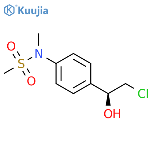 N-{4-(1S)-2-chloro-1-hydroxyethylphenyl}-N-methylmethanesulfonamide structure
