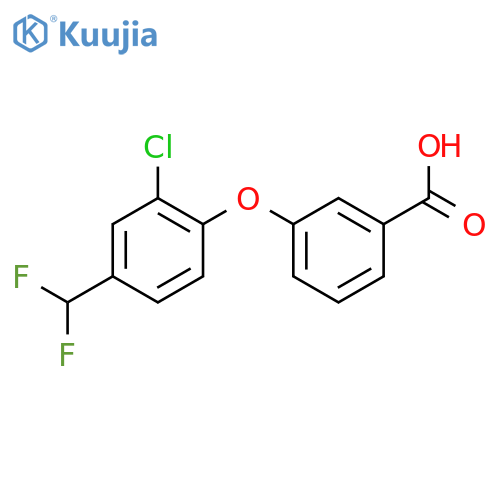 Benzoic acid, 3-[2-chloro-4-(difluoromethyl)phenoxy]- structure