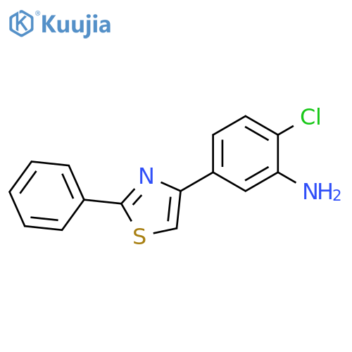 2-Chloro-5-(2-phenyl-thiazol-4-yl)-phenylamine structure