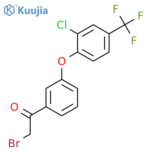 Ethanone, 2-bromo-1-[3-[2-chloro-4-(trifluoromethyl)phenoxy]phenyl]- structure