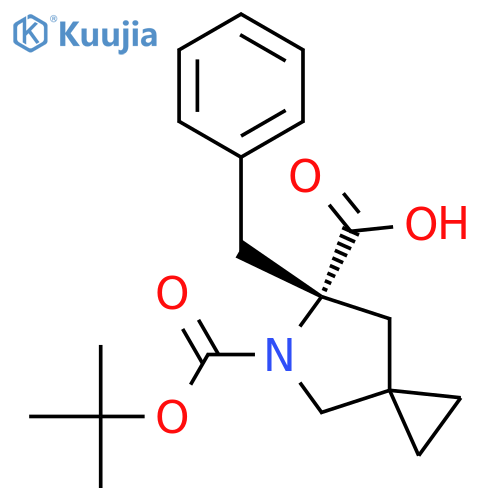 6-benzyl 5-tert-butyl (6S)-5-azaspiro[2.4]heptane-5,6-dicarboxylate structure