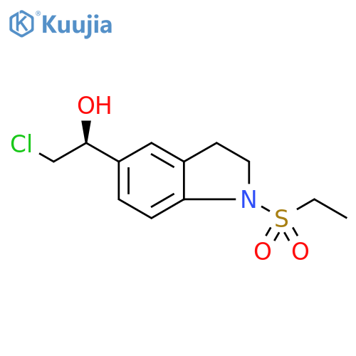 1H-Indole-5-methanol, α-(chloromethyl)-1-(ethylsulfonyl)-2,3-dihydro-, (αS)- structure