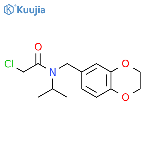 2-Chloro-N-(2,3-dihydro-benzo[1,4]dioxin-6-ylmethyl)-N-isopropyl-acetamide structure