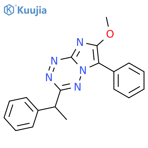 Imidazo[1,2-b]-1,2,4,5-tetrazine, 7-methoxy-6-phenyl-3-(1-phenylethyl)- structure