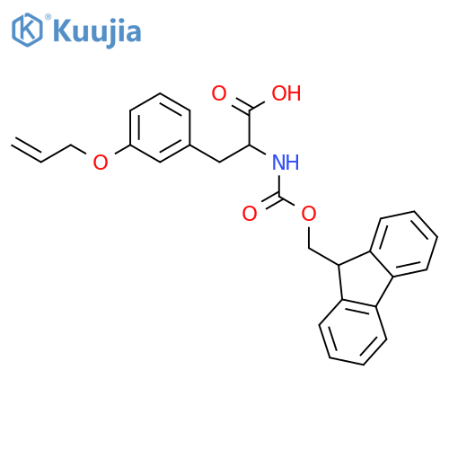 (2S)-3-(3-allyloxyphenyl)-2-(9H-fluoren-9-ylmethoxycarbonylamino)propanoic acid structure