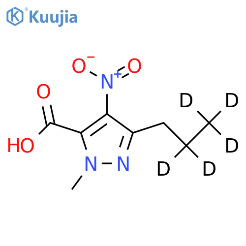 1-(Methyl)-4-nitro-3-(2,2,3,3,3-D5-propyl)-1H-pyrazole-5-carboxylic Acid structure