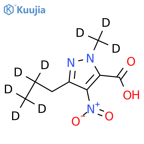1-(Methyl-d3)-4-nitro-3-(2,2,3,3,3-D5-propyl)-1H-pyrazole-5-carboxylic Acid structure
