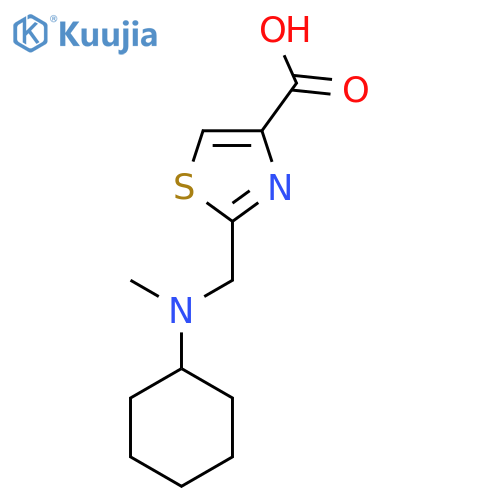 2-[[Cyclohexyl(methyl)amino]methyl]-1,3-thiazole-4-carboxylic acid structure
