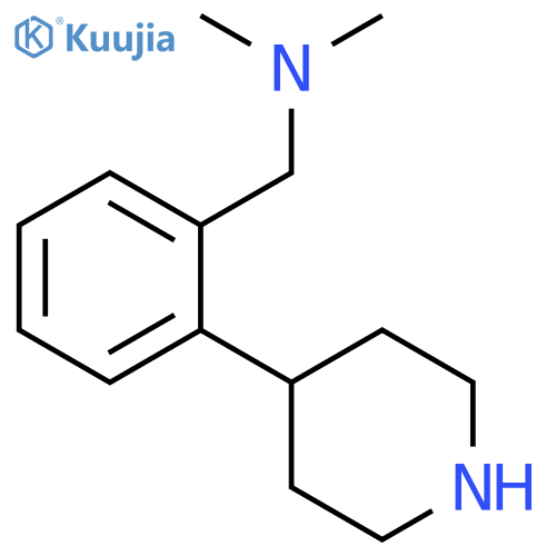 N,N-dimethyl-1-(2-(piperidin-4-yl)phenyl)methanamine dihydrochloride structure