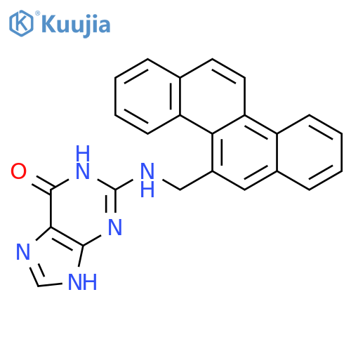 6H-Purin-6-one,2-[(5-chrysenylmethyl)amino]-1,9-dihydro- structure