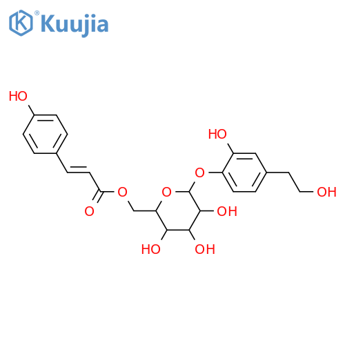 β-D-Glucopyranoside, 2-hydroxy-4-(2-hydroxyethyl)phenyl, 6-[(2E)-3-(4-hydroxyphenyl)-2-propenoate] structure