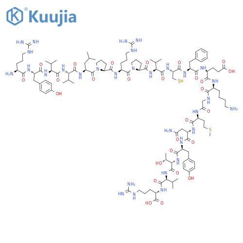 L-Arginine,L-arginyl-L-tyrosyl-L-valyl-L-valyl-L-leucyl-L-prolyl-L-arginyl-L-prolyl-L-valyl-L-cysteinyl-L-phenylalanyl-L-a-glutamyl-L-lysylglycyl-L-methionyl-L-asparaginyl-L-tyrosyl-L-threonyl-L-valyl- structure