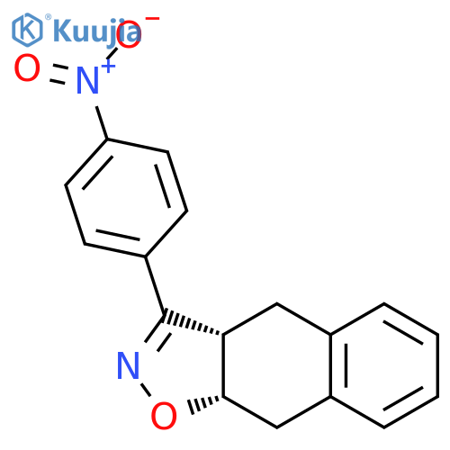 Naphth[2,3-d]isoxazole, 3a,4,9,9a-tetrahydro-3-(4-nitrophenyl)-, cis- structure