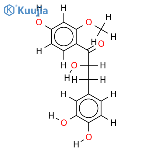 alpha,3,4,4'-tetrahydroxy-2'-methoxydihydrochalcone structure