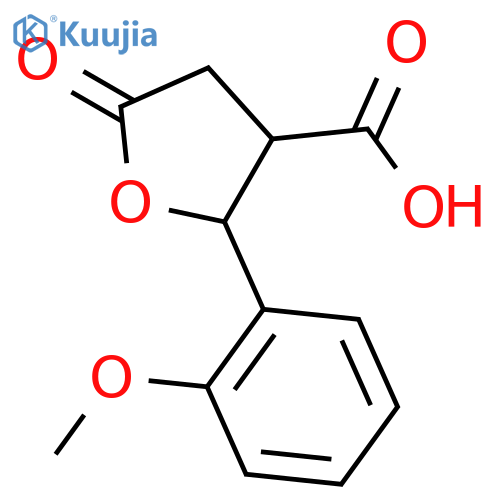 2-(2-Methoxyphenyl)-5-oxotetrahydrofuran-3-carboxylic acid structure