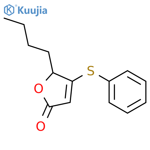 2-butyl-3-phenylsulfanyl-2H-furan-5-one structure