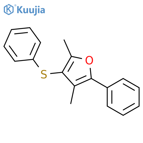 Furan, 2,4-dimethyl-5-phenyl-3-(phenylthio)- structure