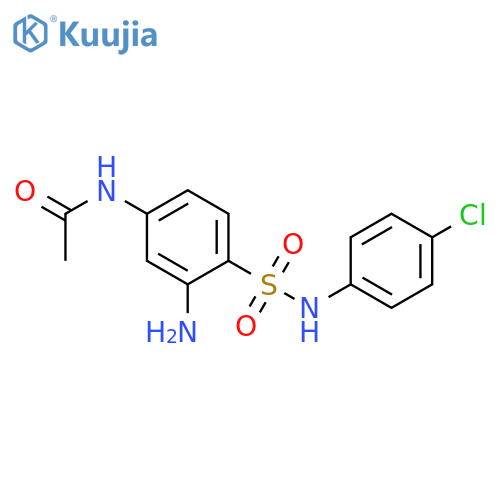 Acetamide, N-[3-amino-4-[[(4-chlorophenyl)amino]sulfonyl]phenyl]- structure