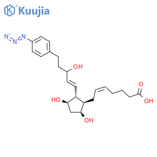 5-Heptenoic acid,7-[2-[5-(4-azidophenyl)-3-hydroxy-1-pentenyl]-3,5-dihydroxycyclopentyl]-,[1R-[1a(Z),2b(1E,3S*),3a,5a]]- (9CI) structure