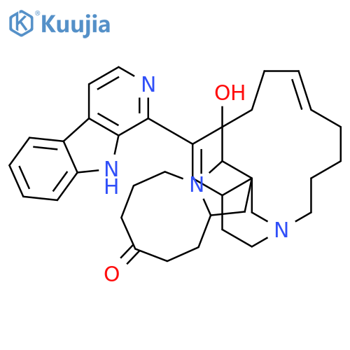 1,13-Etheno-4,21a-methano-1H-azocino[1',2':1,5]pyrrolo[3,2-e]azacyclopentadecin-18(15H)-one,2,3,5,6,7,8,11,12,13,13a,16,17,19,20,20a,21-hexadecahydro-13-hydroxy-24-(9H-pyrido[3,4-b]indol-1-yl)-,(1R,9Z,13S,13aR,20aS,21aR)- structure