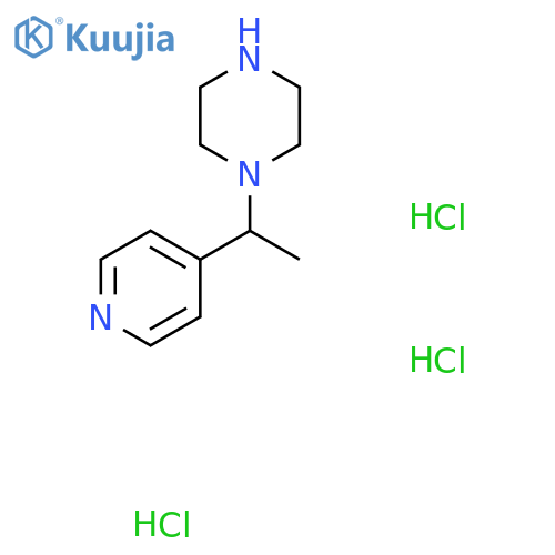 1-(1-Pyridin-4-yl-ethyl)-piperazine trihydrochloride structure