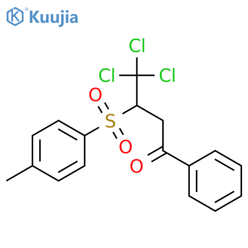 1-Butanone, 4,4,4-trichloro-3-[(4-methylphenyl)sulfonyl]-1-phenyl- structure