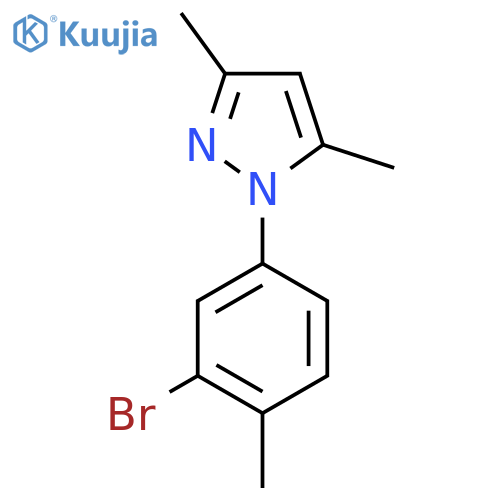 1-(3-Bromo-4-methylphenyl)-3,5-dimethyl-1H-pyrazole structure