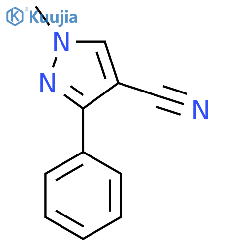 1-methyl-3-phenyl-1H-pyrazole-4-carbonitrile structure