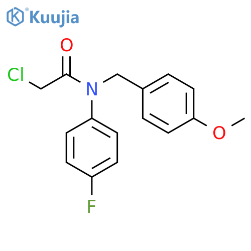2-chloro-N-(4-fluorophenyl)-N-(4-methoxybenzyl)acetamide structure