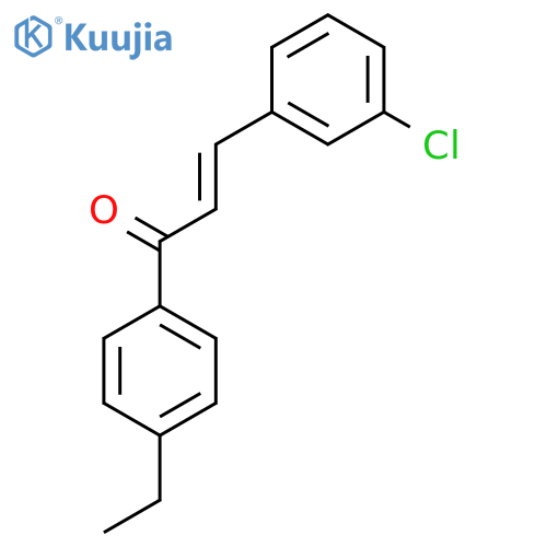 (2E)-3-(3-Chlorophenyl)-1-(4-ethylphenyl)prop-2-en-1-one structure