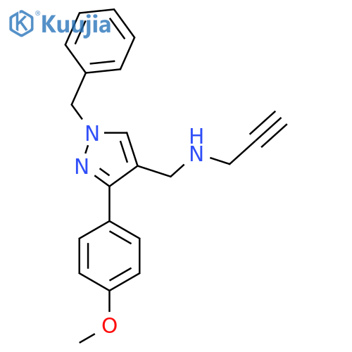 {[1-benzyl-3-(4-methoxyphenyl)-1H-pyrazol-4-yl]methyl}(prop-2-yn-1-yl)amine structure