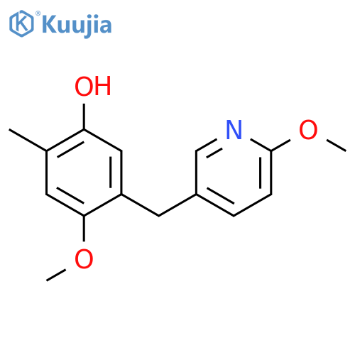 Phenol, 4-methoxy-5-[(6-methoxy-3-pyridinyl)methyl]-2-methyl- structure