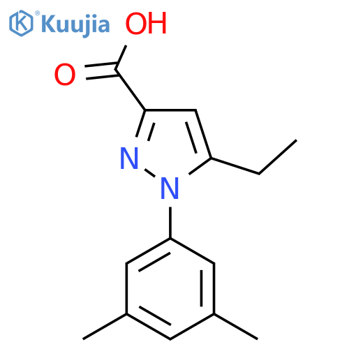 1-(3,5-dimethylphenyl)-5-ethyl-1H-pyrazole-3-carboxylic acid structure