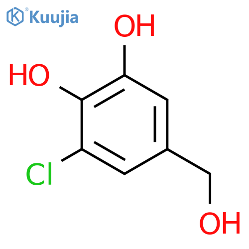1,2-Benzenediol, 3-chloro-5-(hydroxymethyl)- structure