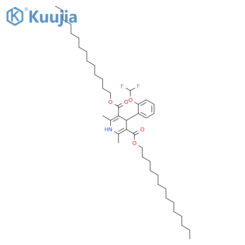 3,5-Pyridinedicarboxylicacid, 4-[2-(difluoromethoxy)phenyl]-1,4-dihydro-2,6-dimethyl-, 3,5-ditetradecylester structure