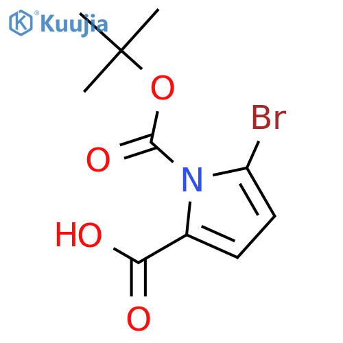 5-Bromo-1-(tert-butoxycarbonyl)-1H-pyrrole-2-carboxylic acid structure