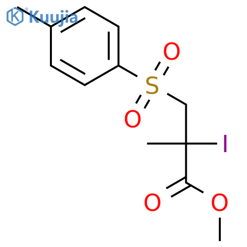 Propanoic acid, 2-iodo-2-methyl-3-[(4-methylphenyl)sulfonyl]-, methyl ester structure