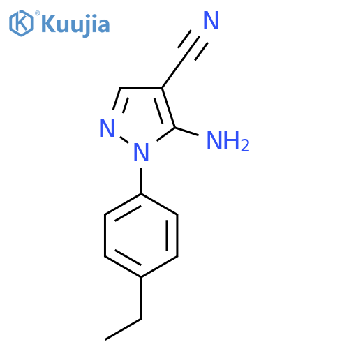 5-Amino-1-(4-ethylphenyl)-1H-pyrazole-4-carbonitrile structure