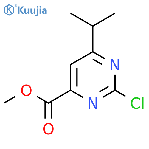 2-Chloro-6-isopropyl-pyrimidine-4-carboxylic acid methyl ester structure