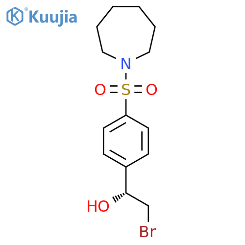 (1R)-1-[4-(azepane-1-sulfonyl)phenyl]-2-bromoethan-1-ol structure