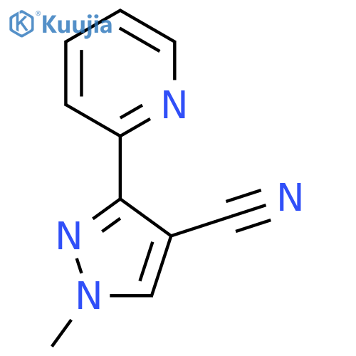 1-methyl-3-(pyridin-2-yl)-1H-pyrazole-4-carbonitrile structure