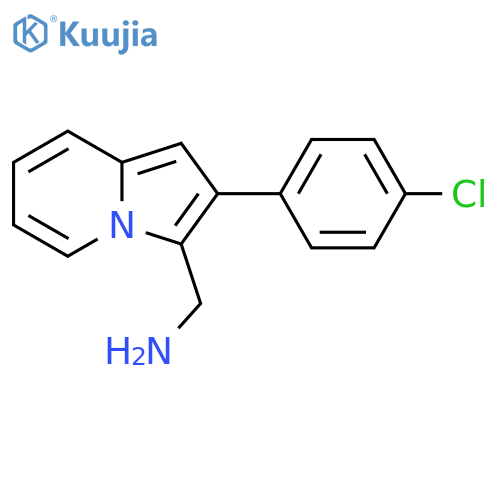 {[2-(4-chlorophenyl)indolizin-3-yl]methyl}amine structure