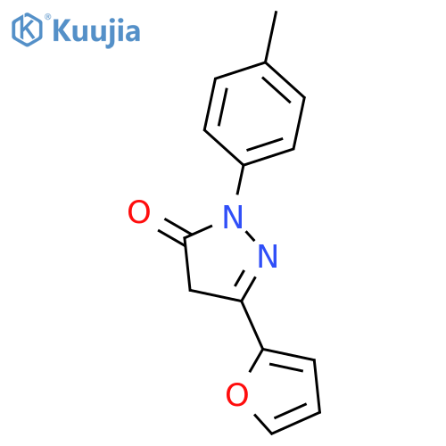 3H-Pyrazol-3-one, 5-(2-furanyl)-2,4-dihydro-2-(4-methylphenyl)- structure