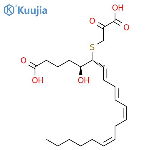 7,9,11,14-Eicosatetraenoicacid, 6-[(2-carboxy-2-oxoethyl)thio]-5-hydroxy-, [R-[R*,S*-(E,E,Z,Z)]]- (9CI) structure