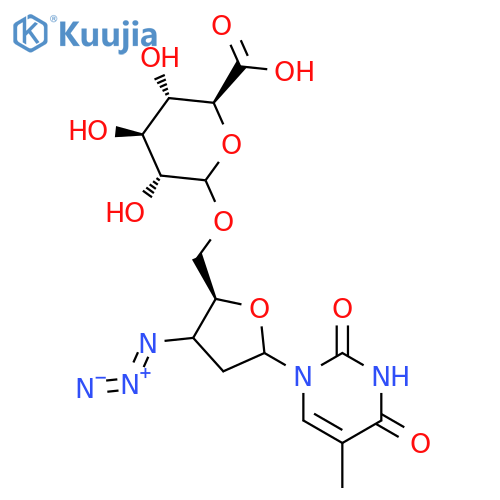 Thymidine,3'-azido-3'-deoxy-5'-O-b-D-glucopyranuronosyl- structure